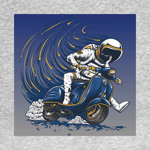 astronaut riding by friendidea